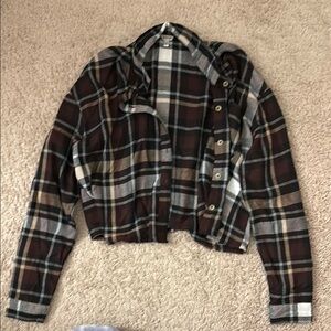 Plaid Button-Up Shirt